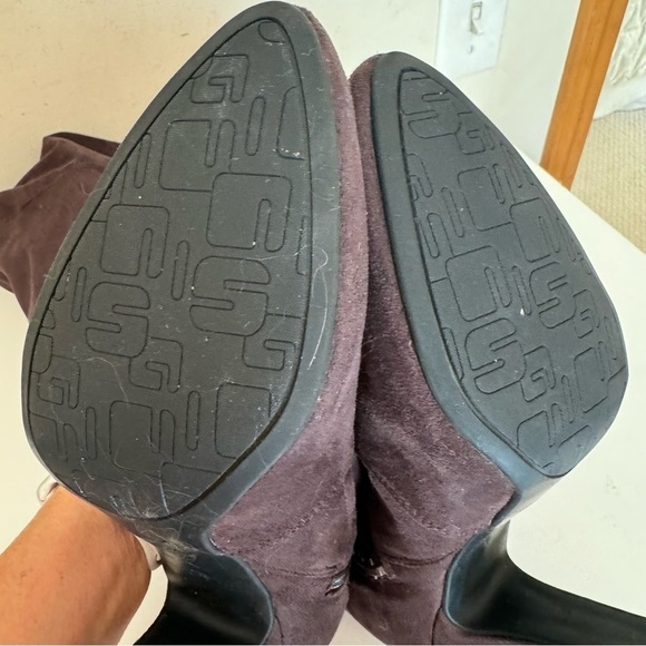 Unisa Sanyia Brown Micro Suede Over the Knee High Heel Boots Size 10 - Picture 9 of 12